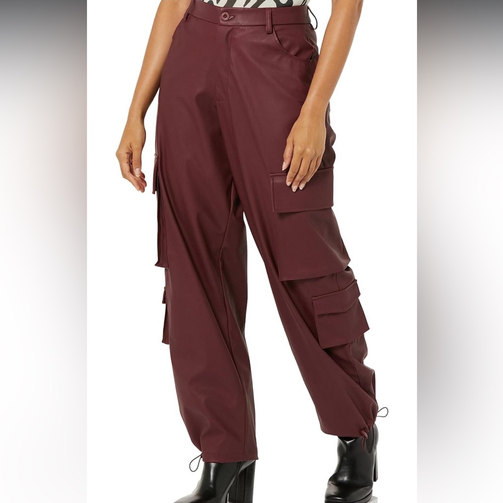 Women's Burgundy Cargo Pants
